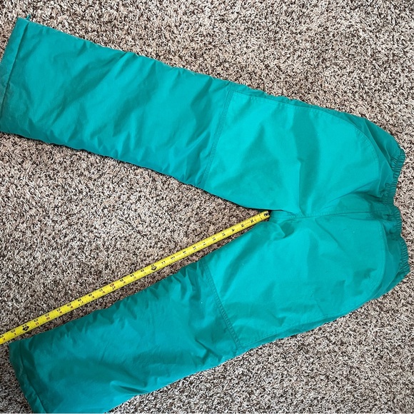 Lands' End Kids Husky-size Vibrant Green Squall waterproof insulated Snow Pants - Picture 10 of 12